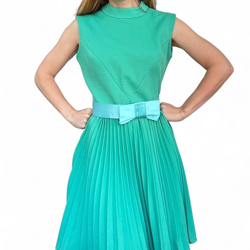 American-vintage Women's Green and Blue Dress